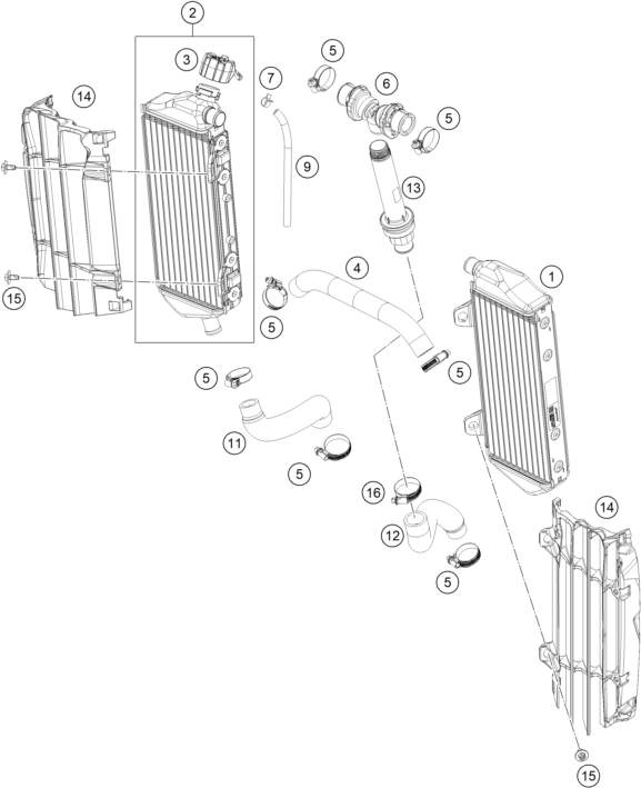 SYSTEME DE REFROIDISSEMENT POUR 250 EXC-F 2024 (EU)