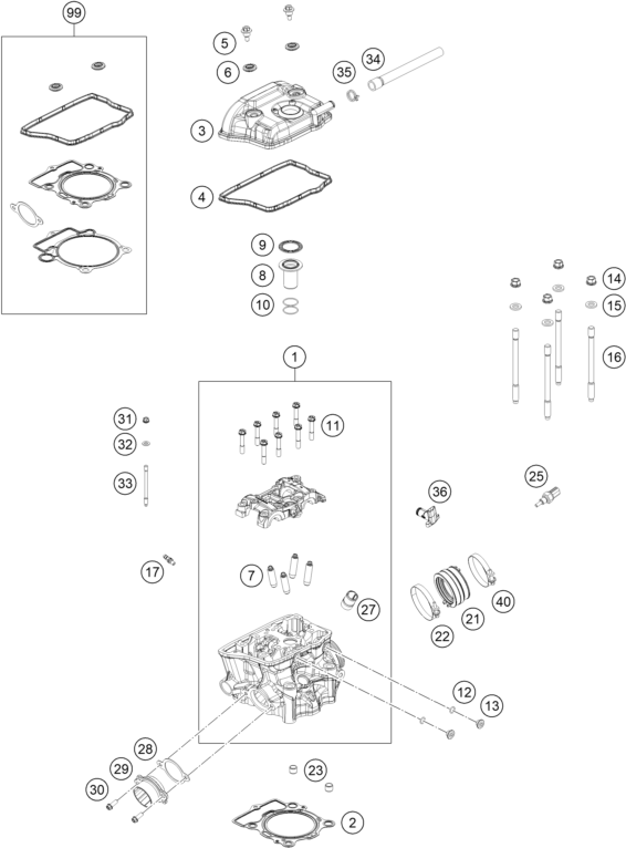 CULASSE POUR 250 EXC F 2024 EU