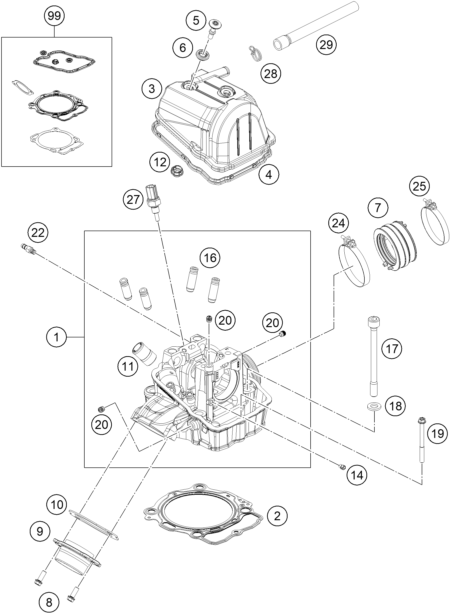 CULASSE POUR 500 EXC-F 2024 (EU)