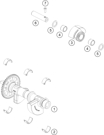 ARBRE DEQUILIBRAGE POUR 990 DUKE BLACK 2024 EU