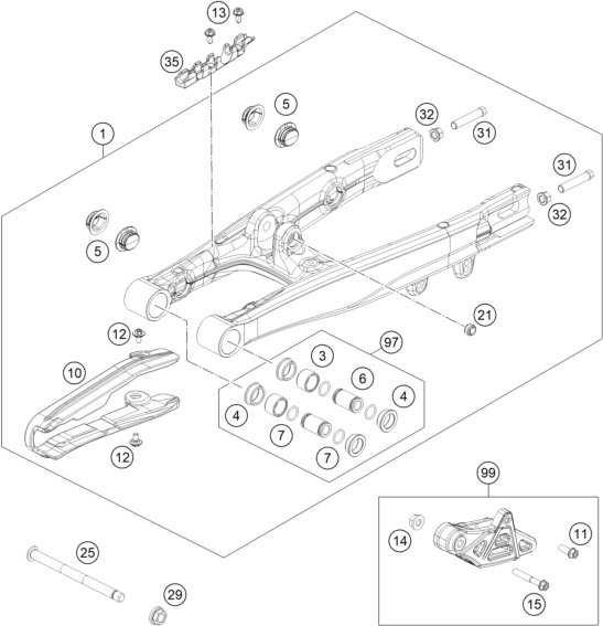 BRAS OSCILLANT POUR 50 SX 2024