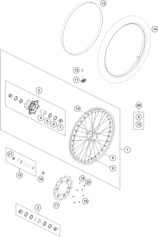 ROUE AVANT POUR FREERIDE E 660W 2025 EU