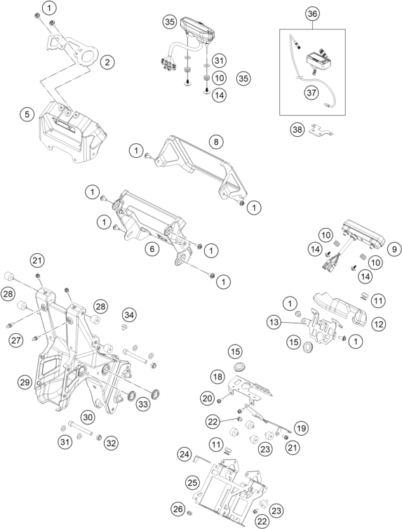 INSTRUMENTS SYSTEME DE VERROUILLAGE POUR KTM 450 RALLY REPLICA 2025