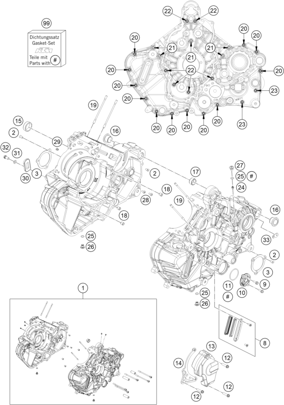 CARTER MOTEUR POUR 1390 SUPER ADVENTURE R 2025 EU