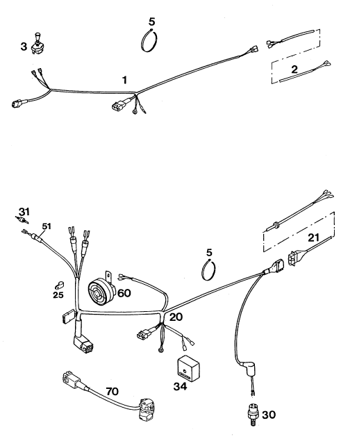 FAISCEAU DE CABLES POUR 125 E XC MARZ EU