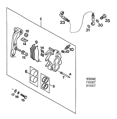 ETRIER DE FREIN AVANT POUR 350 E XC 20KWSUPCOM EU