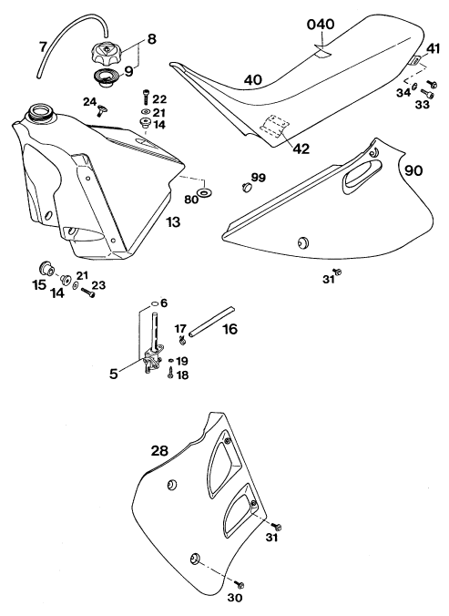 RESERVOIR SELLE POUR 125 E GS EU