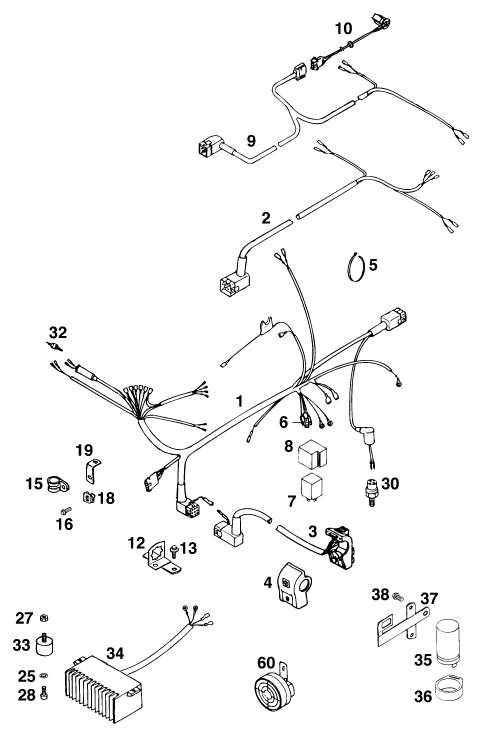 FAISCEAU DE CABLES POUR 125 E-GS (EU)