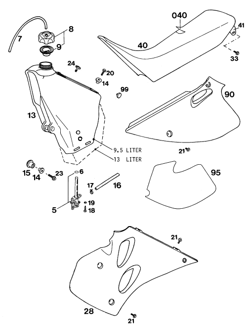 RESERVOIR SELLE POUR 250 E XC EU