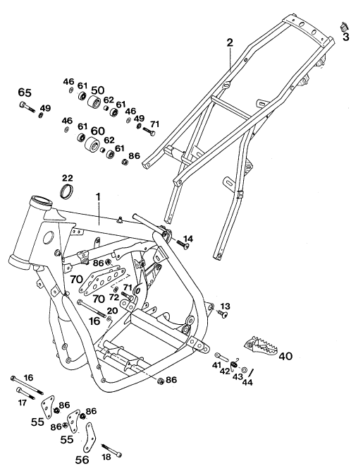 CADRE POUR 440 SX 94 EU
