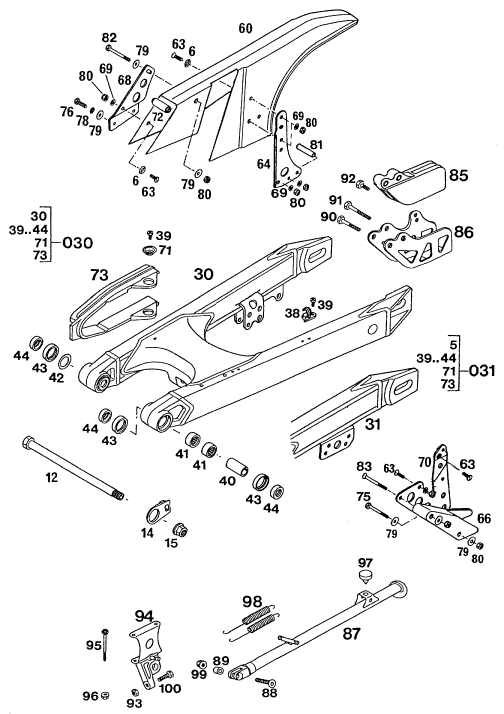 BRAS OSCILLANT POUR 350 E XC 4T EU