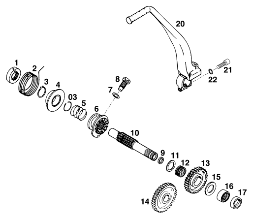 DEMARREUR KICK POUR 400 SX-C (EU)