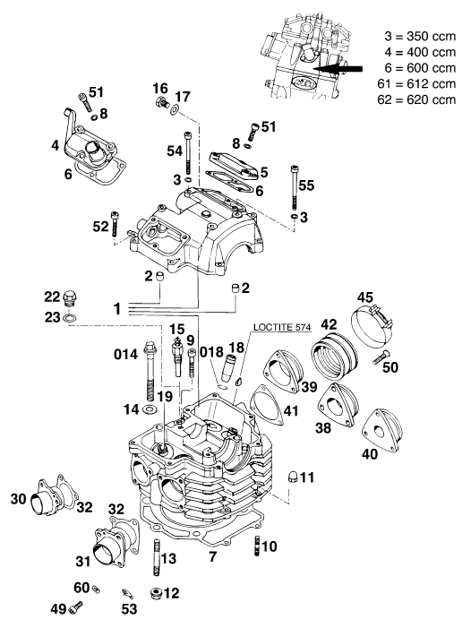 CULASSE POUR 350 E XC 20KWSUPCOM EU