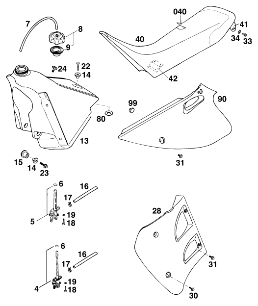 RESERVOIR SELLE POUR 125 E GS WP EU