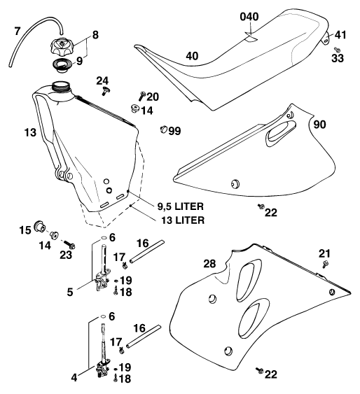 RESERVOIR SELLE POUR 300 E-GS WP (EU)