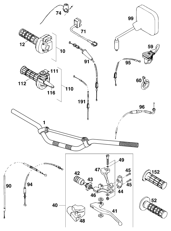 GUIDON ARMATURES POUR 400 SUPER-COMP WP (EU)