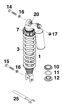AMORTISSEUR POUR 620 DUKE E 37KW EU