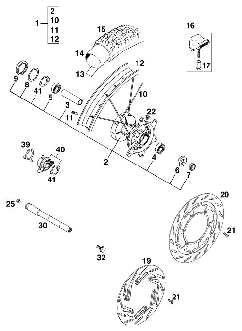 ROUE AVANT POUR 620 EGS WP EU