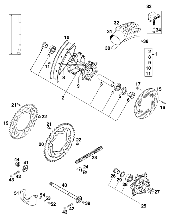 ROUE ARRIERE POUR 620 COMPETITION LIMITED 20KW EU