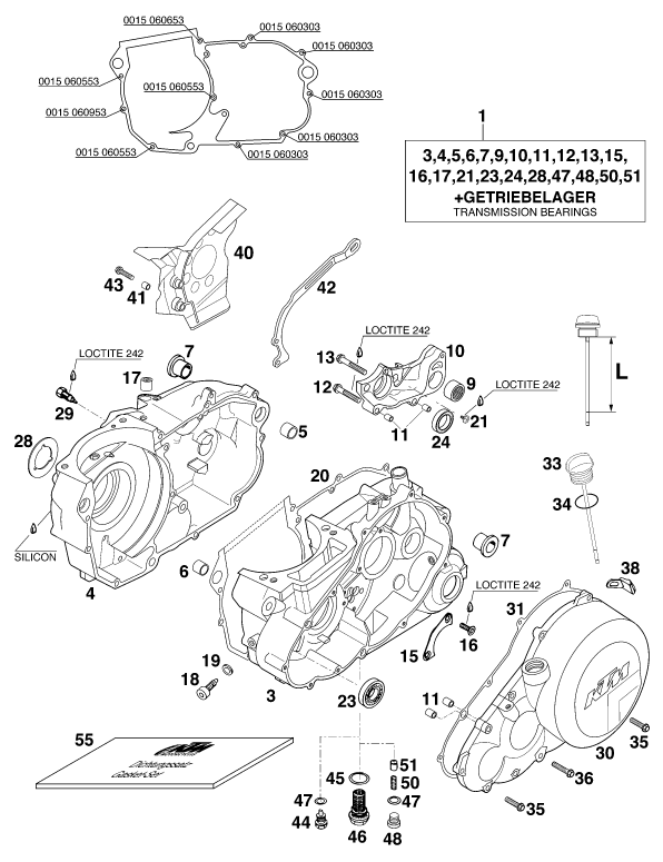 CARTER MOTEUR POUR 620 DUKE 37KW EU