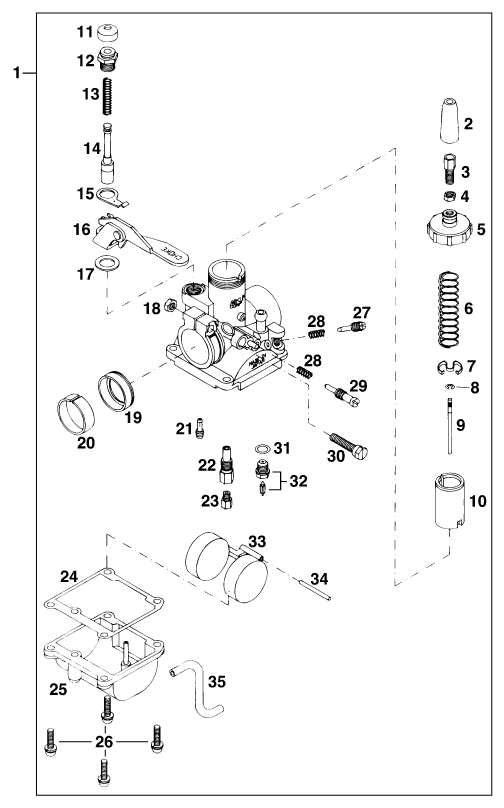 CARBURATEUR POUR 50 SXR PRO SENIOR (EU)