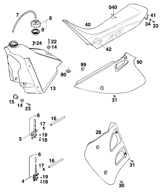 RESERVOIR SELLE POUR 125 SX MO EU