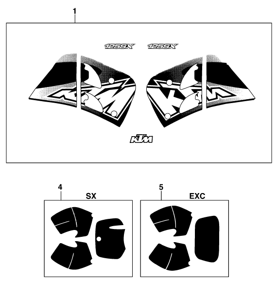 KIT DECO POUR 125 SX MO EU