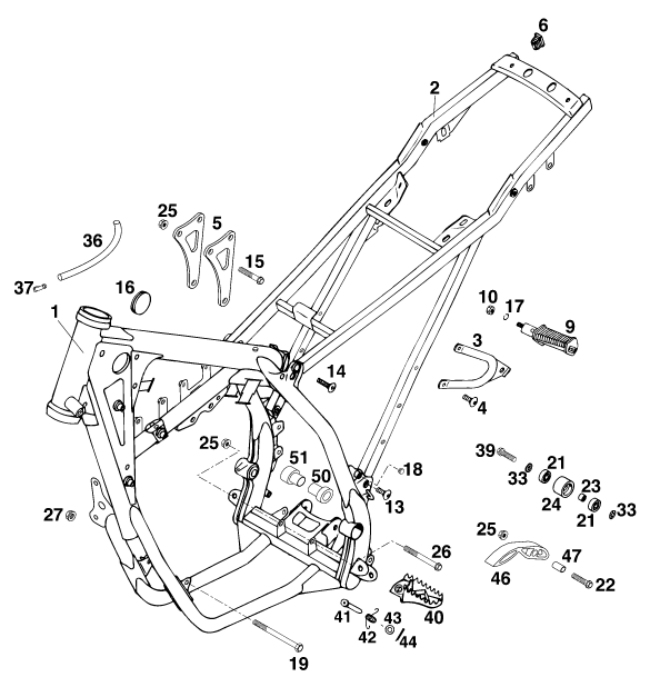 CADRE POUR 125 LC2 100WEISS 97 EU