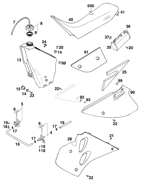 RESERVOIR SELLE POUR 125 STING100 97 EU