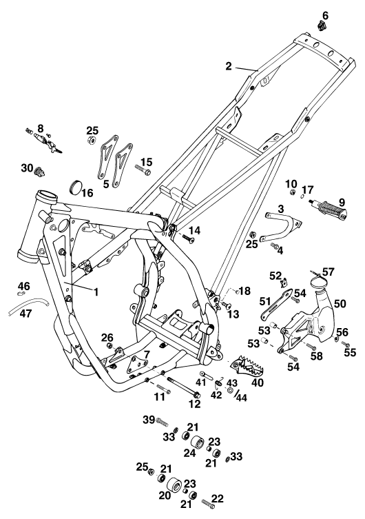 CADRE POUR 250 SX M/U00D6 (EU)