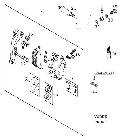 ETRIER DE FREIN AVANT POUR 400 LC 4 98 (EU)