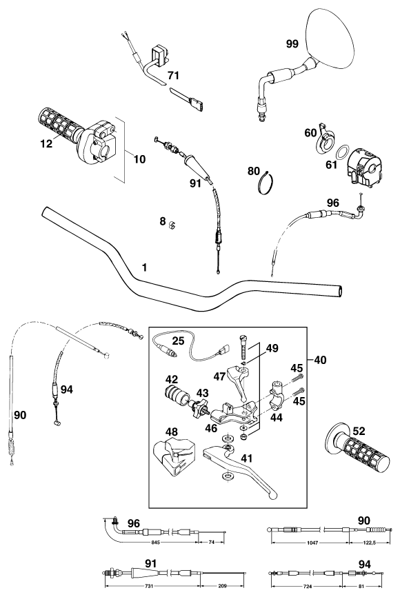 GUIDON ARMATURES POUR 620 EGS E ADVENTURE EU