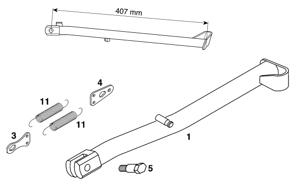 BEQUILLE LATERALE BEQUILLE CENTRALE POUR 620 EGS-E ADVENTURE (EU)