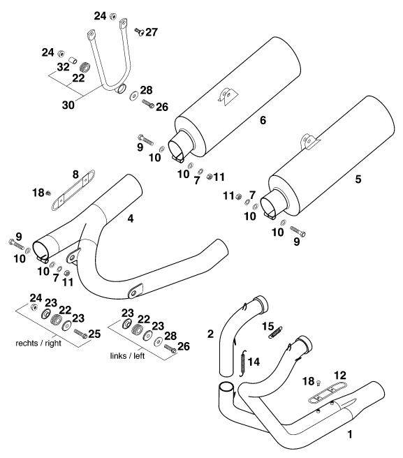 SYSTEME D ECHAPPEMENT POUR 620 EGS-E ADVENTURE (EU)