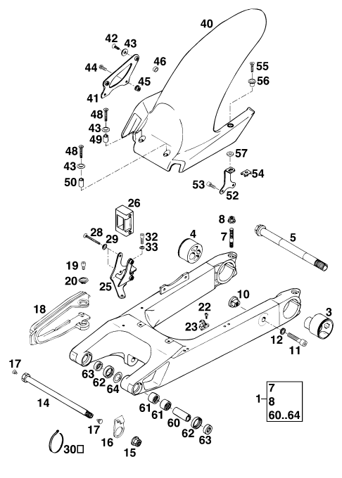 BRAS OSCILLANT POUR 640 DUKE E EU