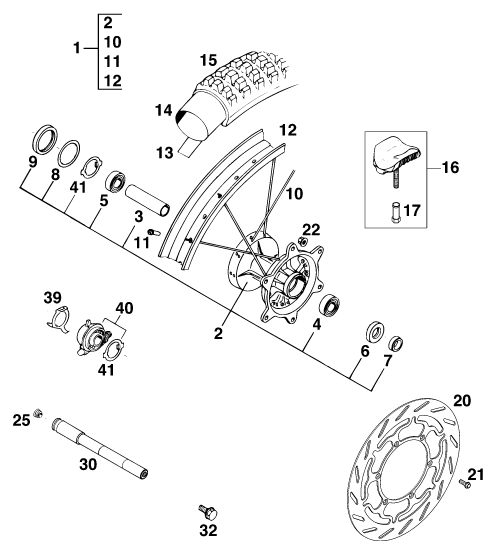 ROUE AVANT POUR 620 COMPETITION LIMITED 20KW EU