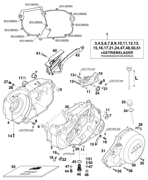 CARTER MOTEUR POUR 400 SXC WP EU