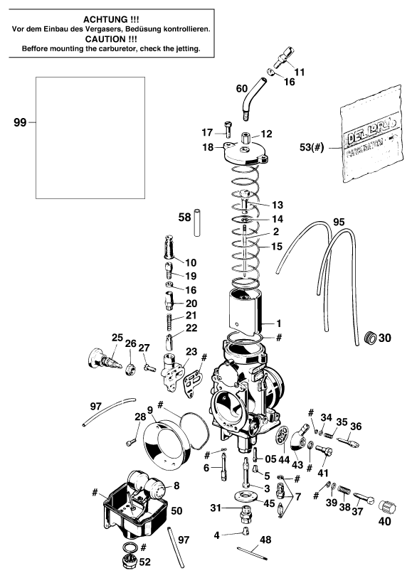 CARBURATEUR POUR 620 DUKE-E 37KW (EU)