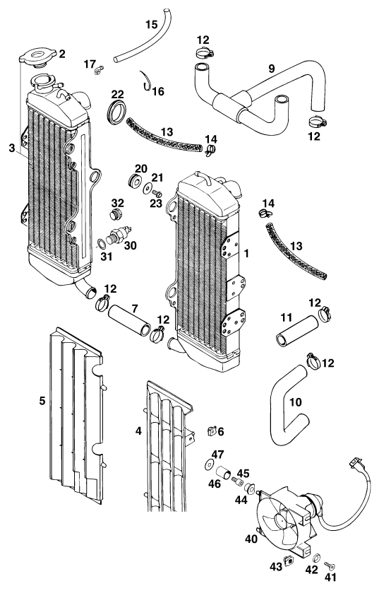 SYSTEME DE REFROIDISSEMENT POUR 620 DUKE E 37KW EU