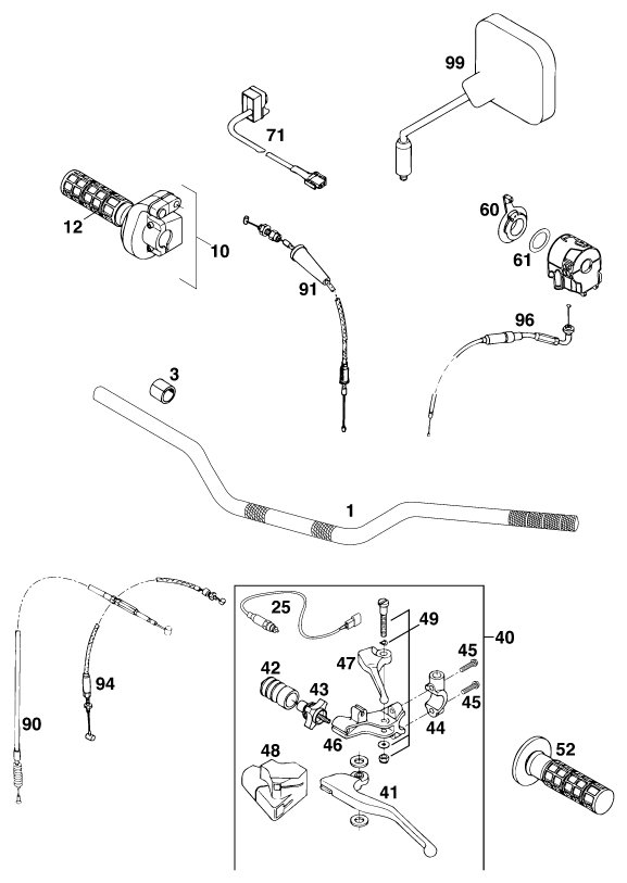 GUIDON ARMATURES POUR 620 ENDURO LIMITED EU