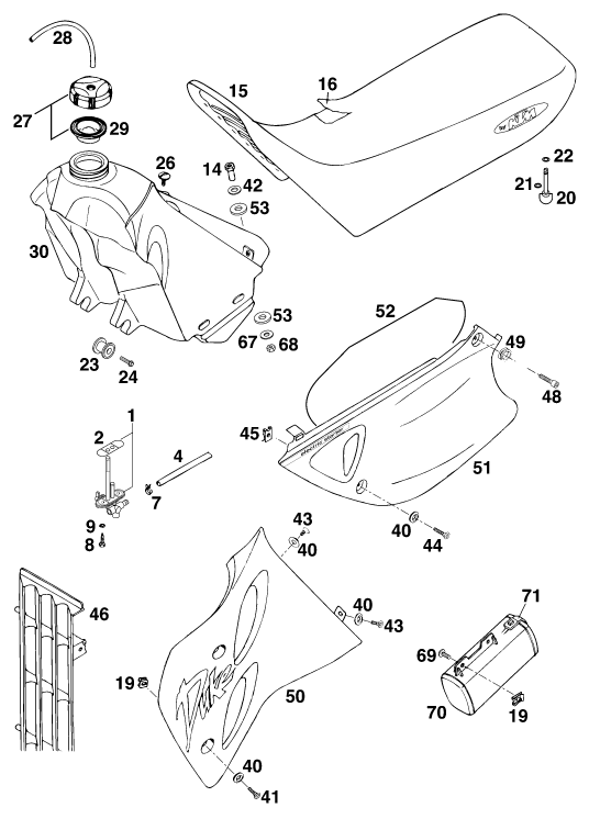 RESERVOIR SELLE POUR 620 DUKE-E 37KW (EU)