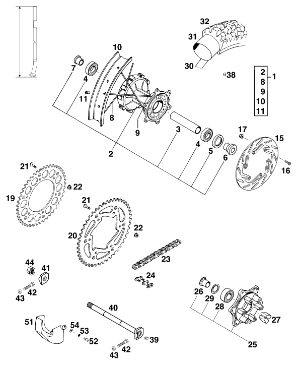 ROUE ARRIERE POUR 620 EGS E 37KW 20LT BLAU EU