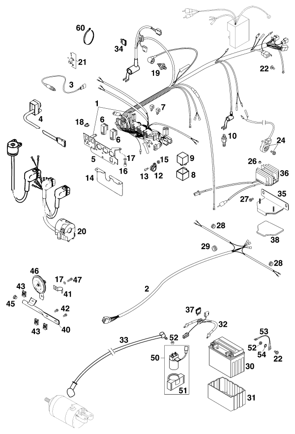 FAISCEAU DE CABLES POUR 620 DUKE-E 37KW (EU)