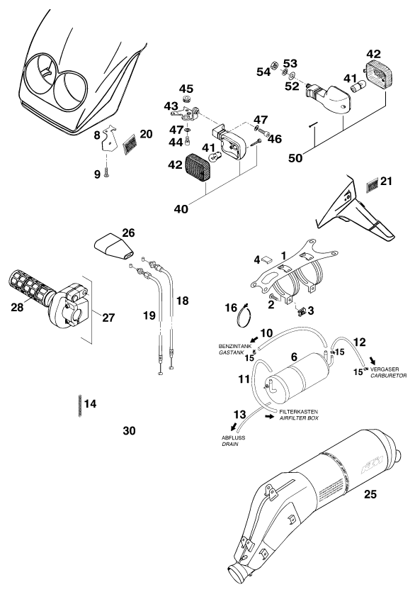PIECES NEUVES POUR 620 DUKE E 37KW EU