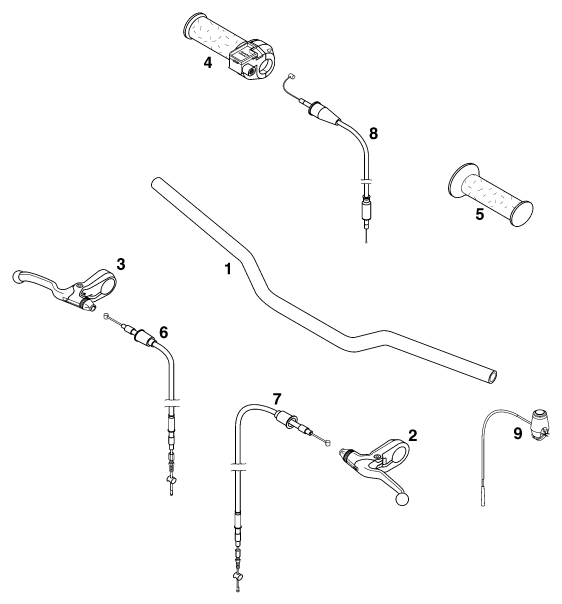 GUIDON ARMATURES POUR 50 SX PRO JUNIOR EU