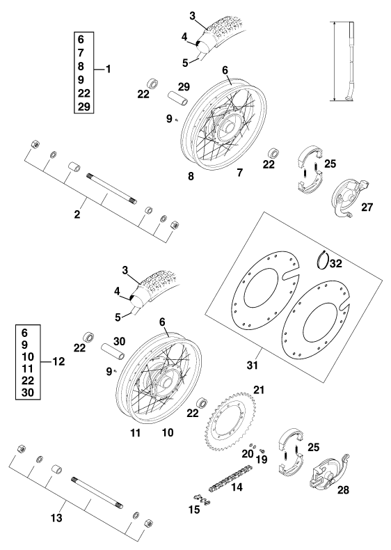 ROUE AVANT POUR 50 MINI ADVENTURE (EU)