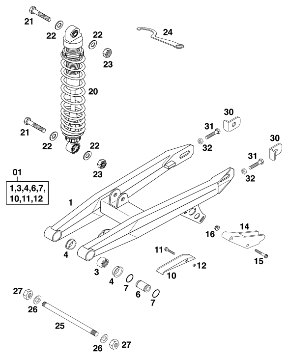 BRAS OSCILLANT POUR 60 SX EU