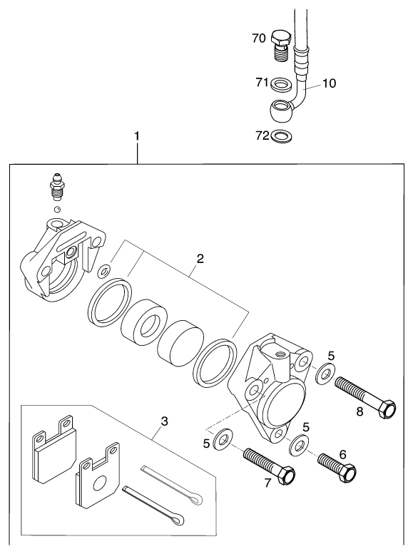 ETRIER DE FREIN AVANT POUR 60 SX 2000 (EU)