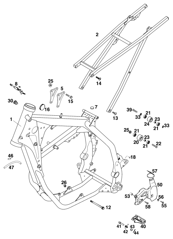 CADRE POUR 125 SX 98 EU