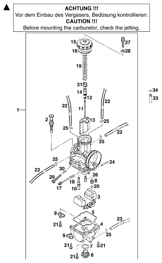 CARBURATEUR POUR 125 EXC (EU)